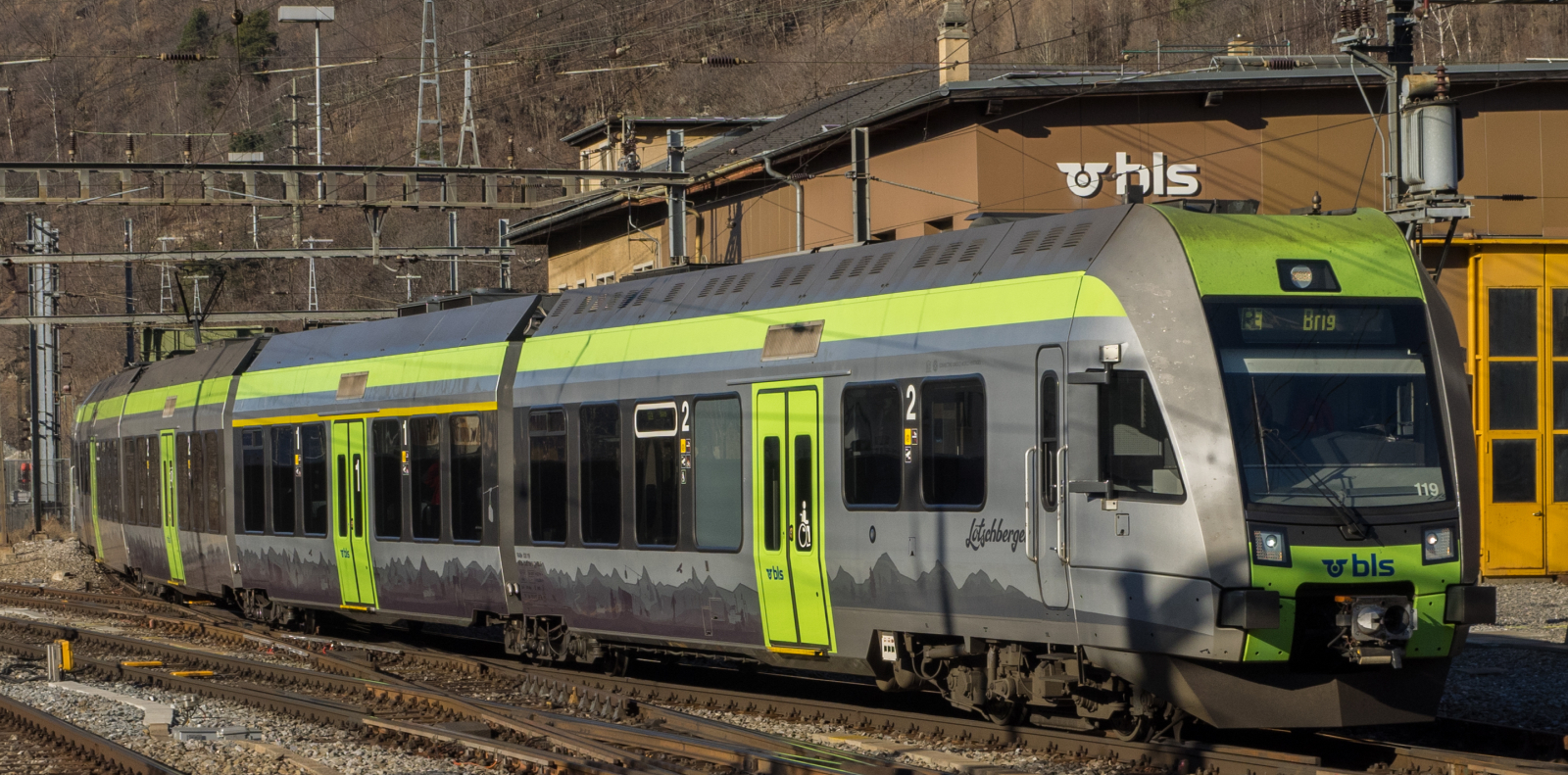 RABe 535 119 in February 2016 in Brig