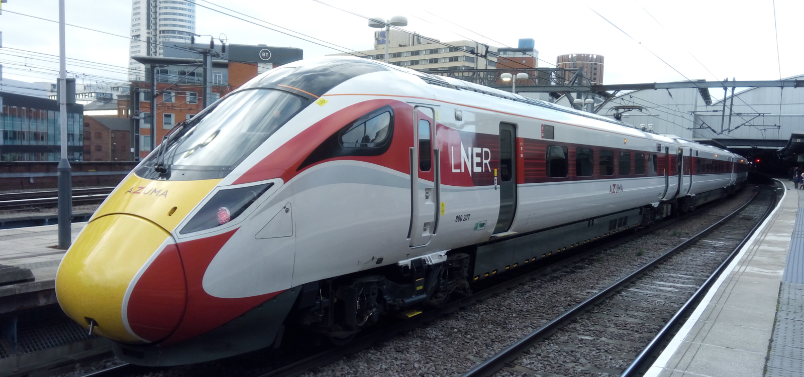 LNER 800207 in Leeds in February 2020