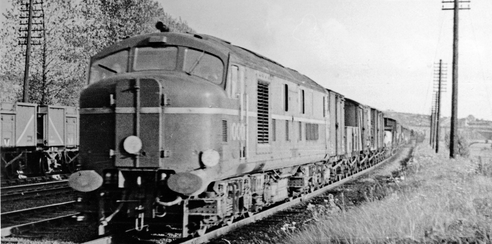 No. 10001 in October 1950 on the West Coast Main Line near Tring