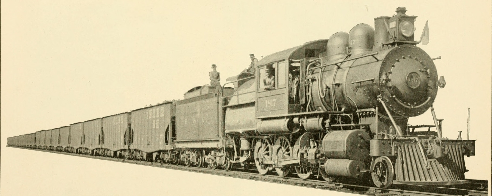 Baltimore & Ohio class E19a with a coal train