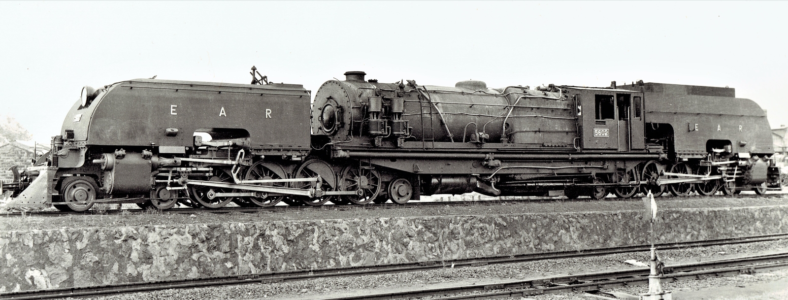 East African Railways Class 56 with wheel arrangement 4-8-2+2-8-4T and one of the heavier models at nearly 150 tons