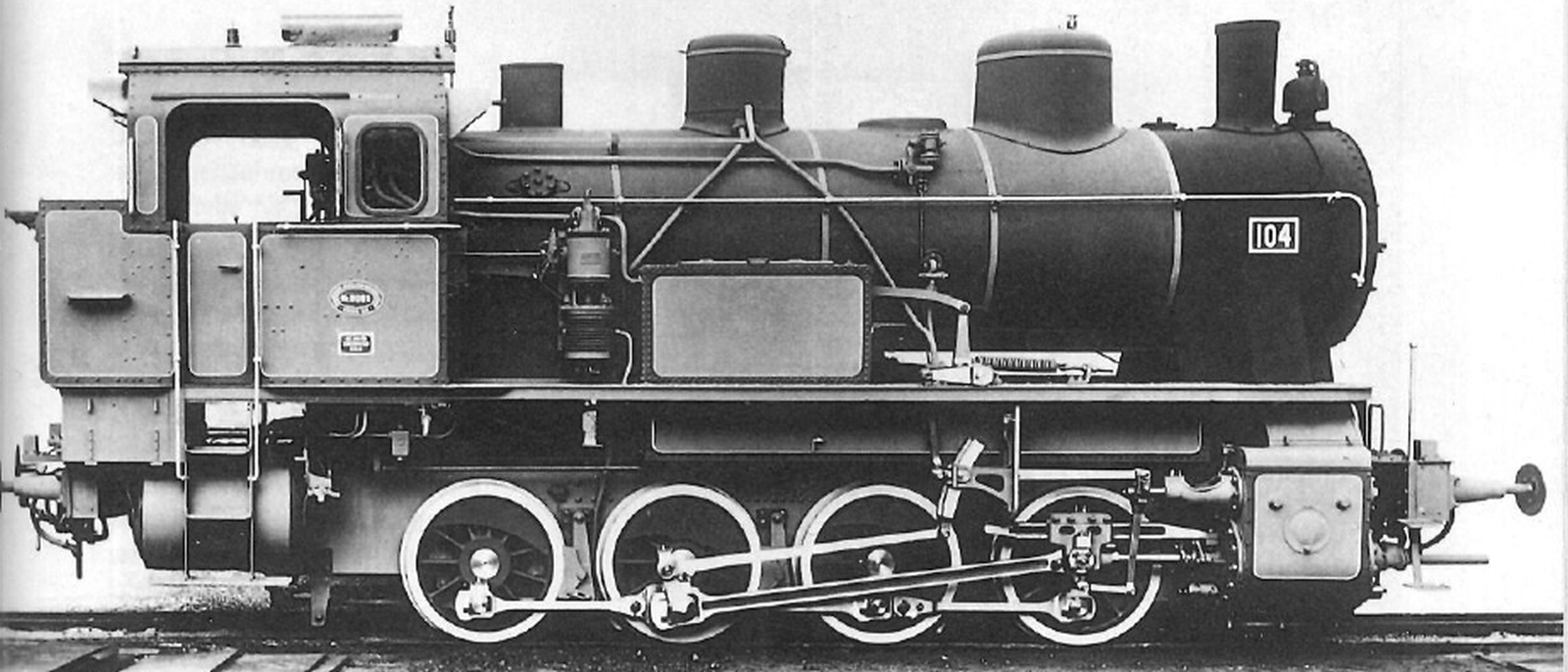 No. 104 of the Halle-Hettstedt railway on a Krauss factory photo