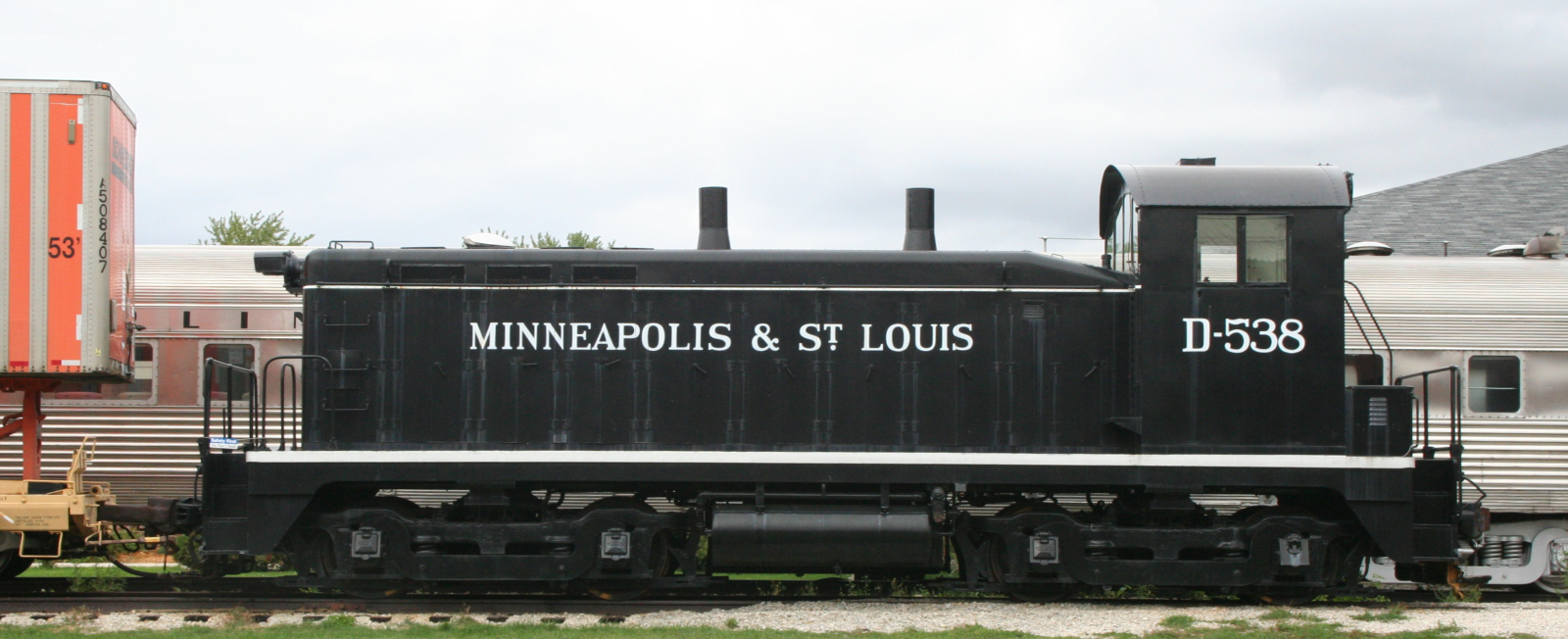Minneapolis and St. Louis Railway D538 at the National Railroad Museum in Green Bay, Wisconsin