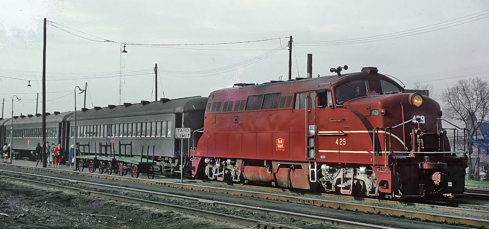 BL2 of the Chicago, Rock Island and Pacific Railroad in April 1965 at Englewood Union Station in Chicago
