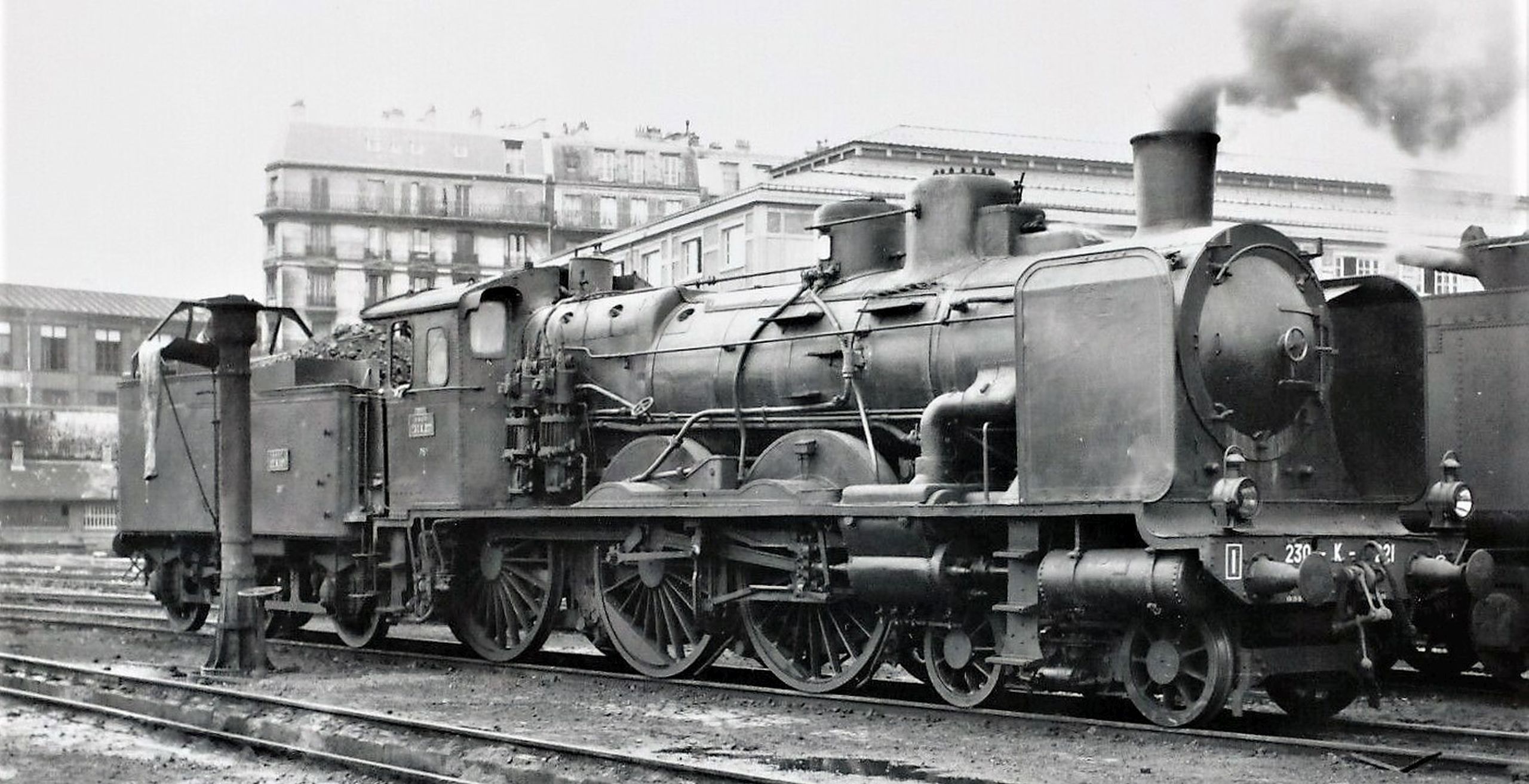 SNCF 230 K 221 taking water