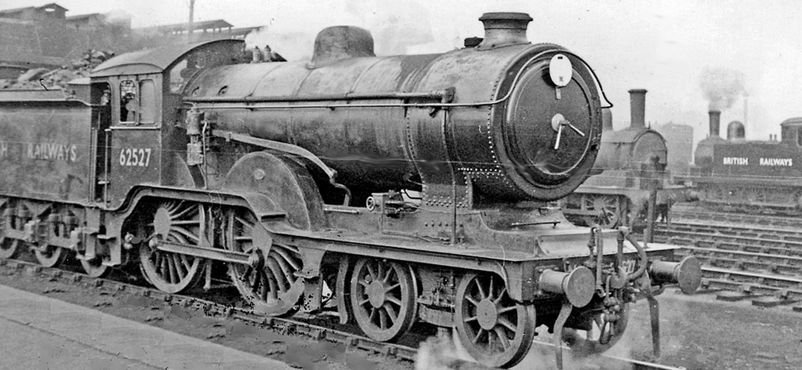 H88 or LNER D16/3 No. 62527 in BR livery in August 1949 at Cambridge depot