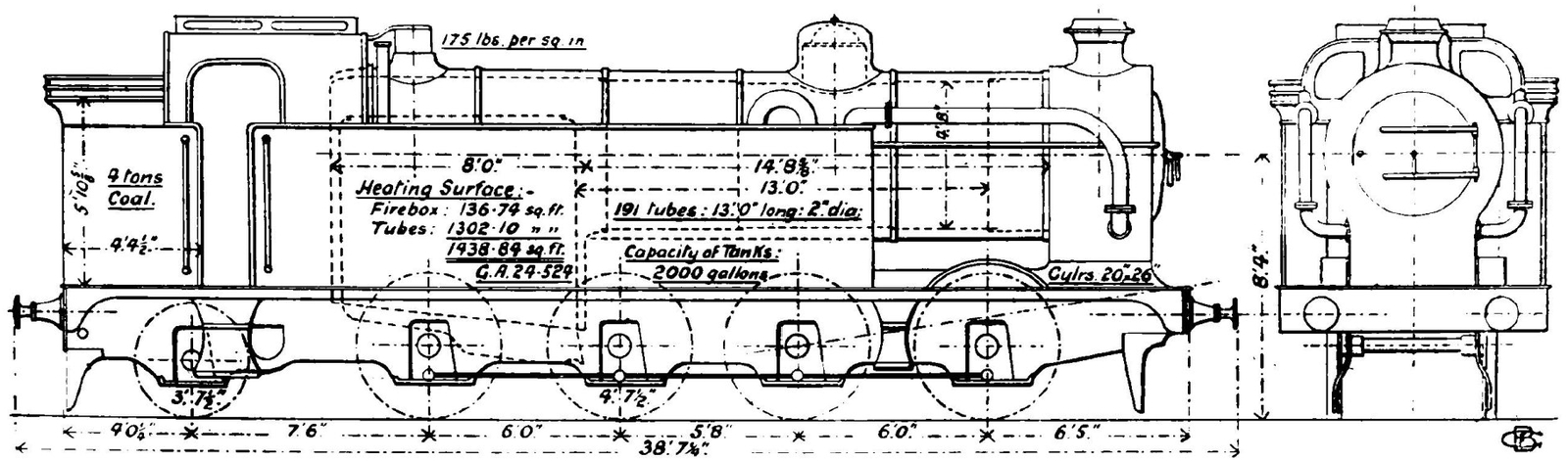 Schematic drawing with dimensions