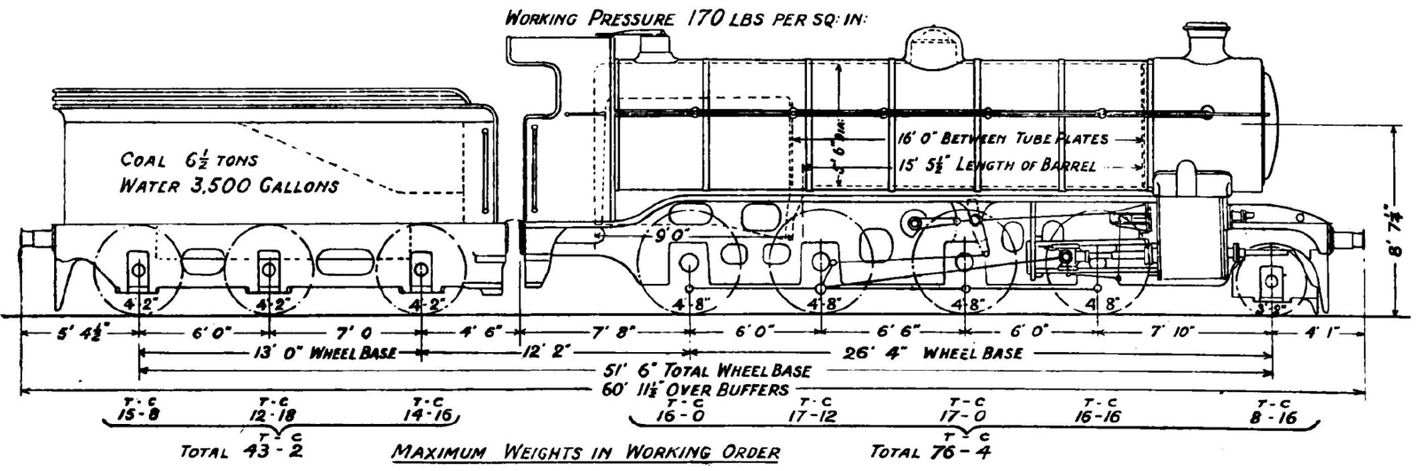 Schematic drawing with dimensions