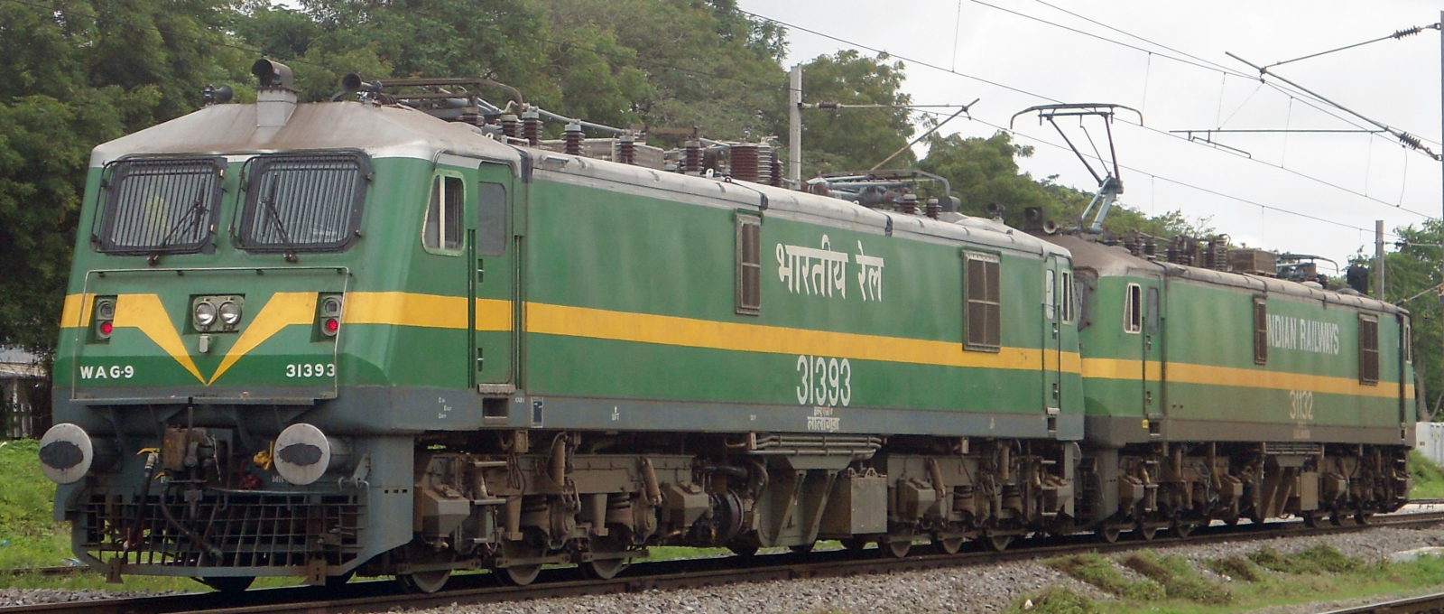 No. 31393 and No. 31132 in August 2013 at Ghatkesar Station, Hyderabad
