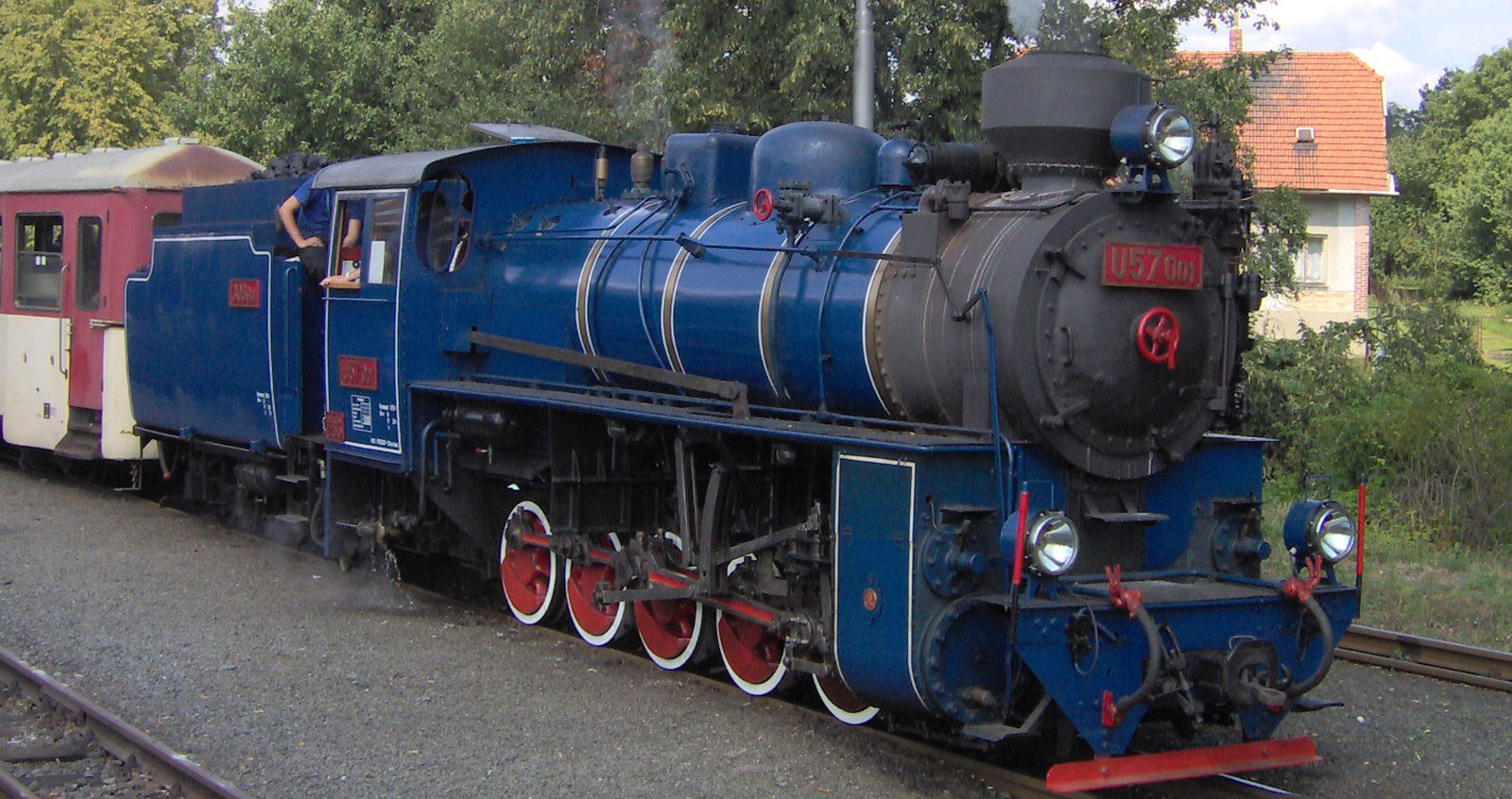 U 57.001 in August 2009 on the Czech narrow-gauge railway Tremešná ve Slezsku - Osoblaha