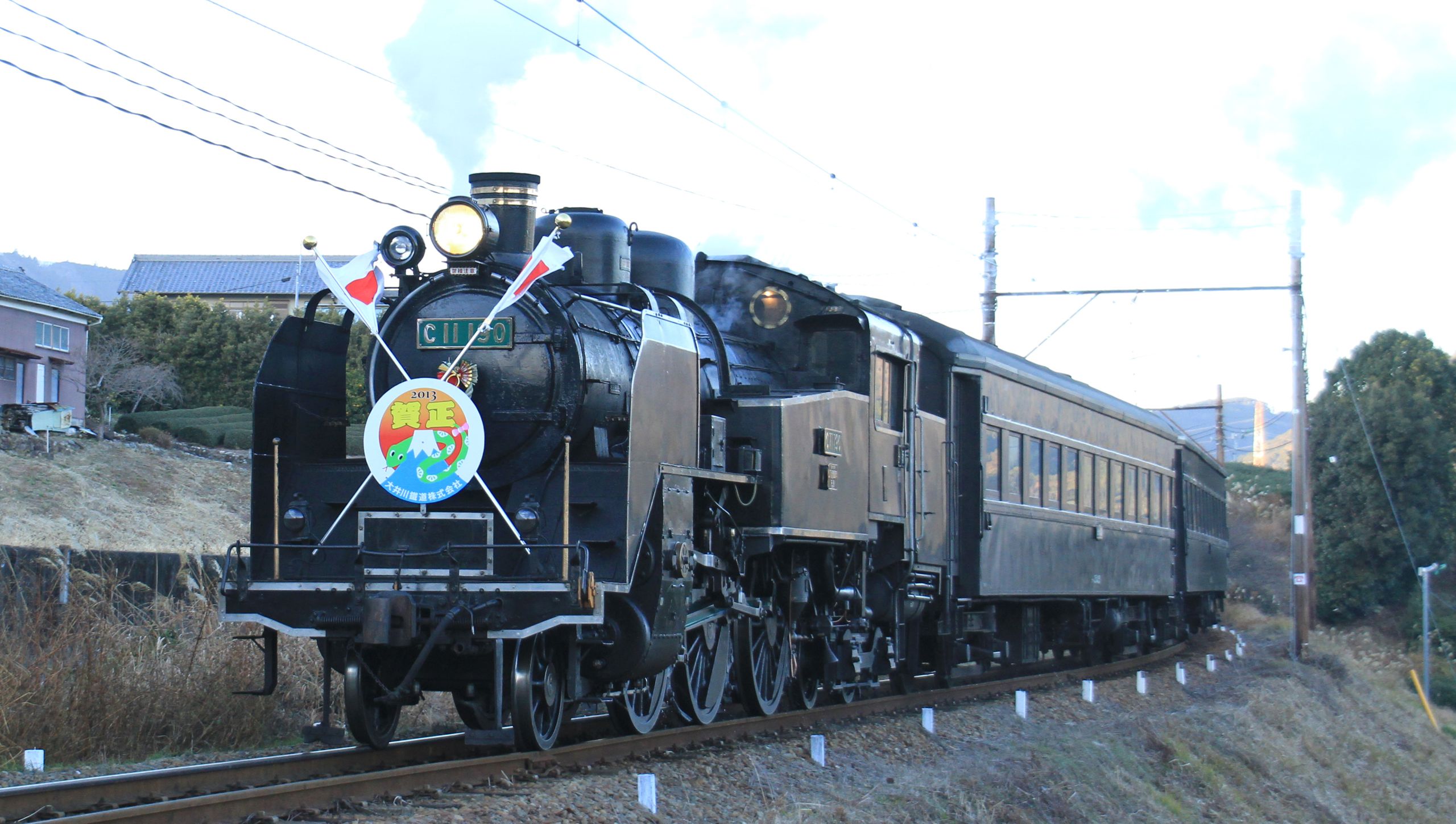 C11 190 on the Oigawa Railway in January 2013