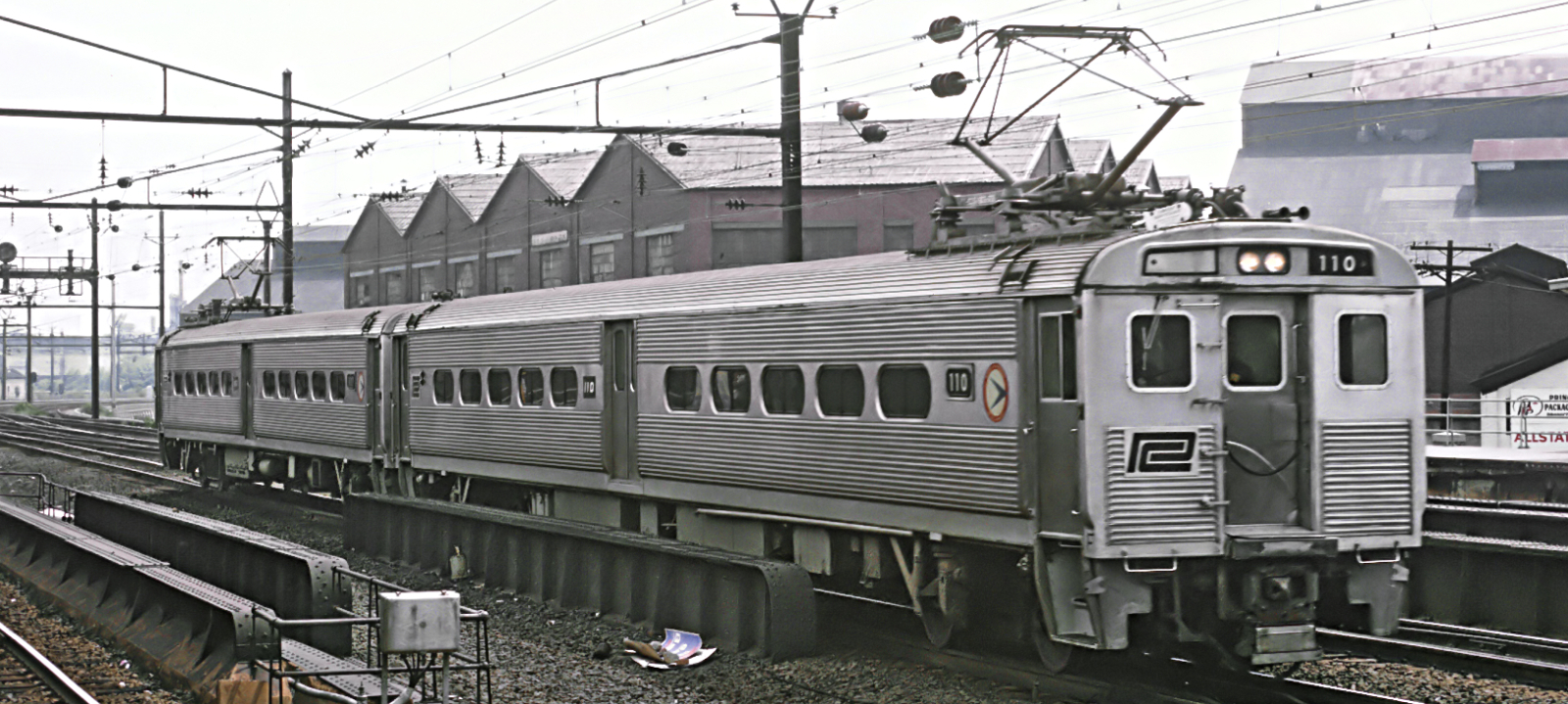 Penn Central Jersey Arrow I No. 110 in July 1969 at Harrison