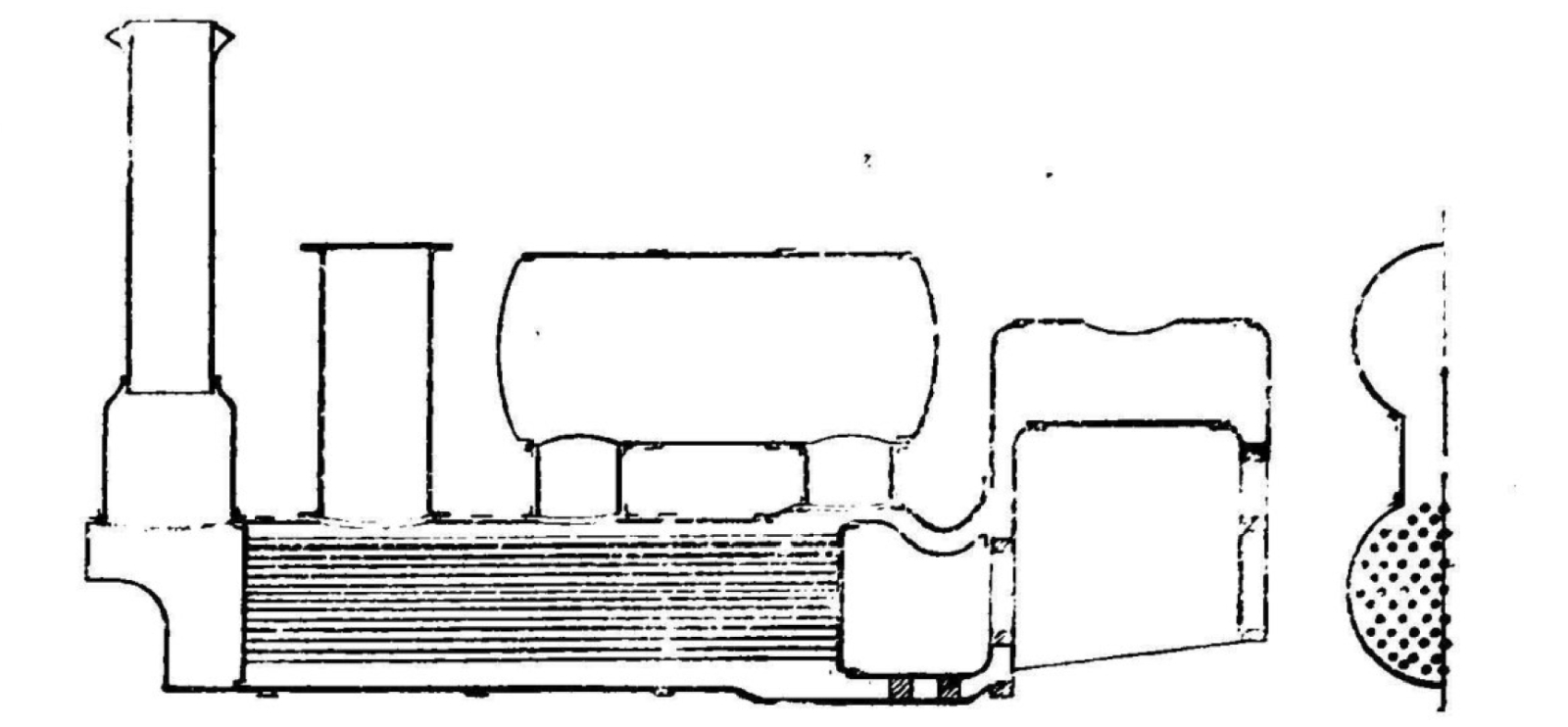 Section through the special, two-part boiler