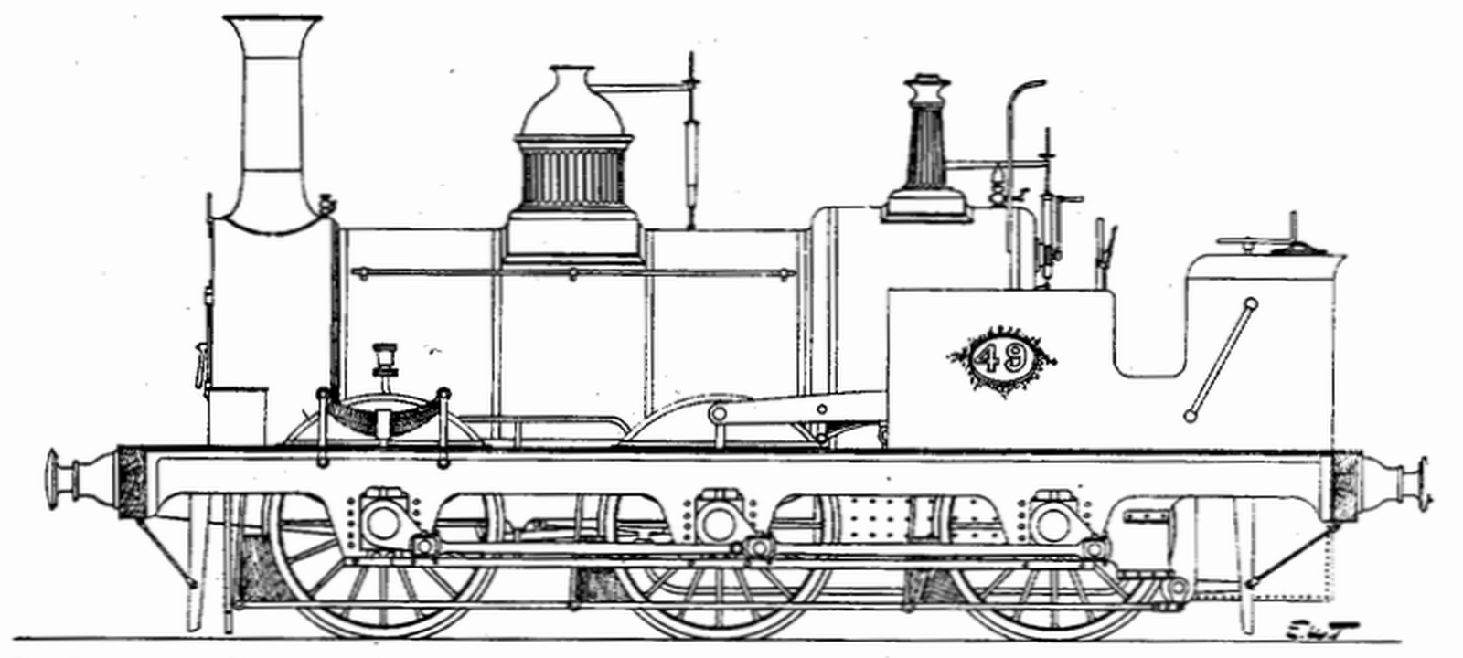 No. 49 rebuilt as 0-6-0T