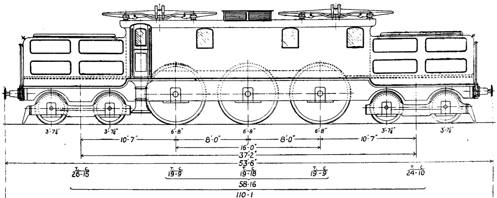 Schematic drawing with dimensions