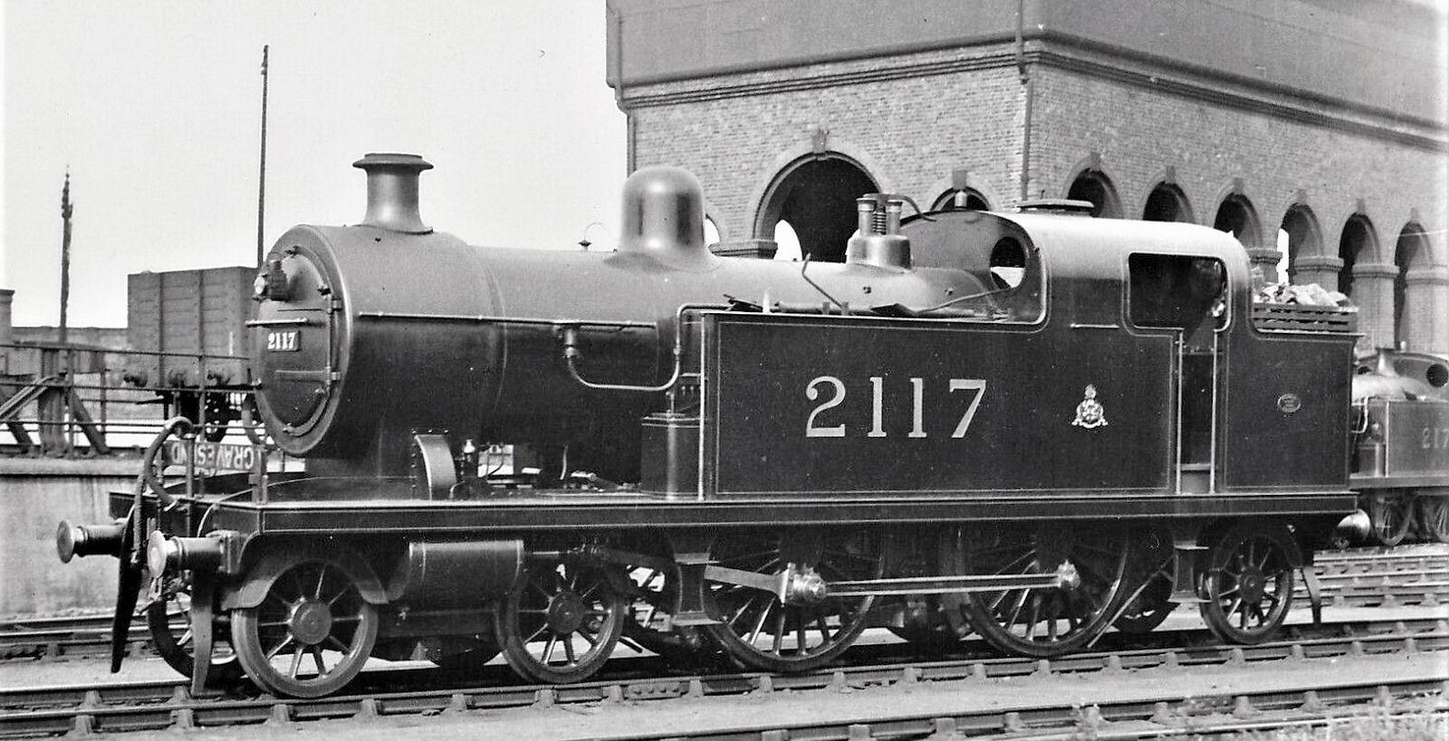 LMS 2117 in Plaistow shed