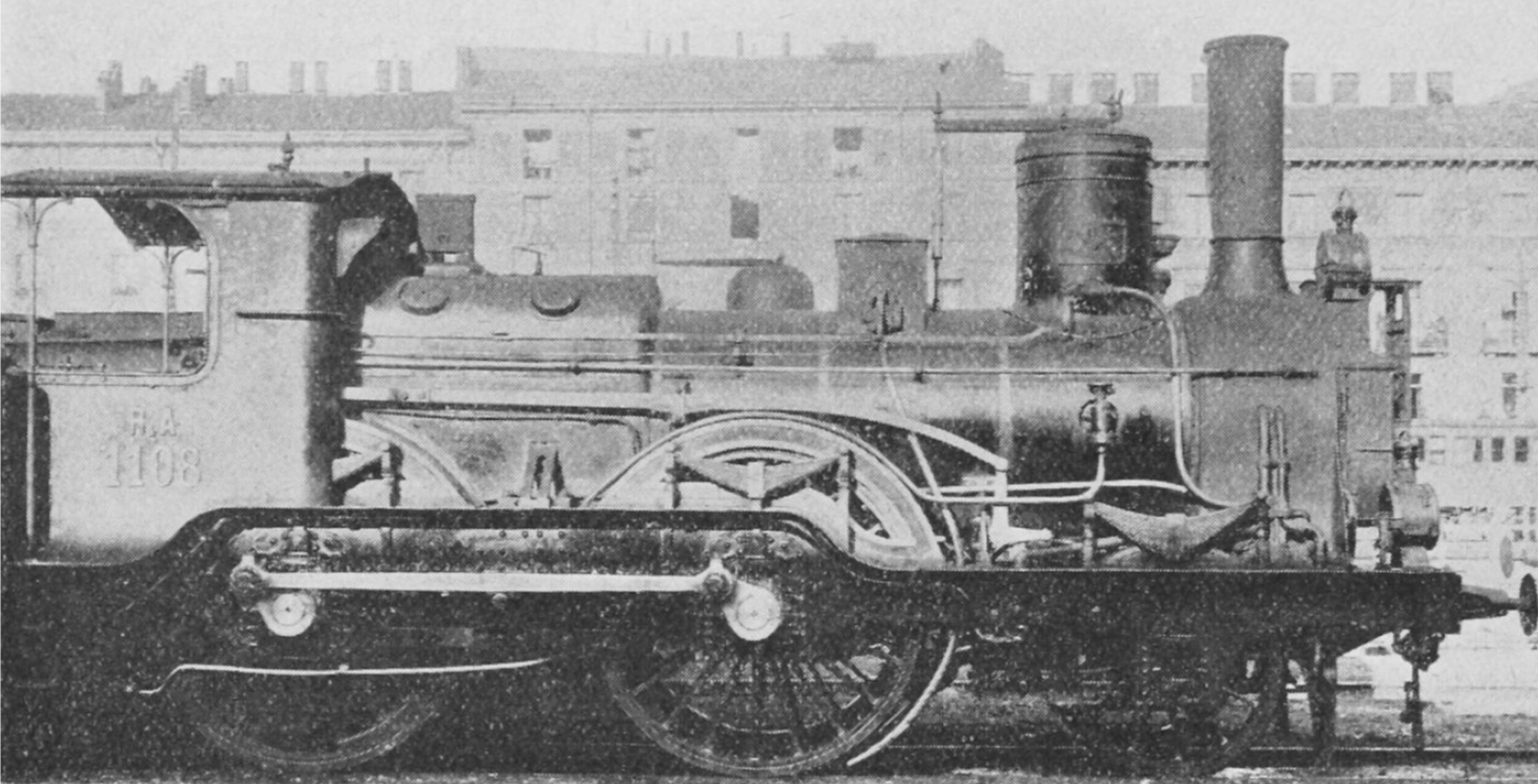 RA No. 1108, ex No. 39 “Cometa”, after being rebuilt as 2-4-0