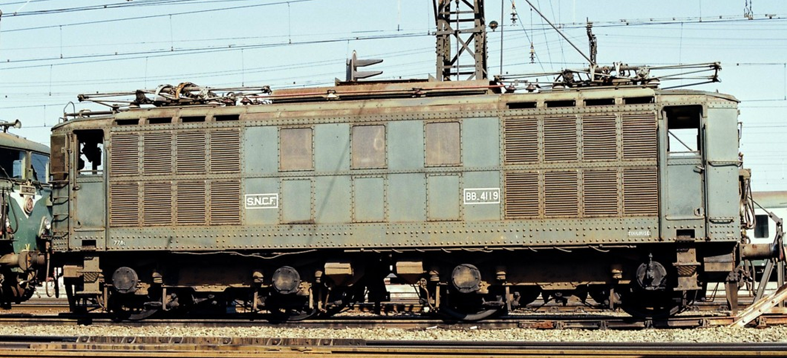 SNCF BB 4119 parked at Tarbes in September 1983