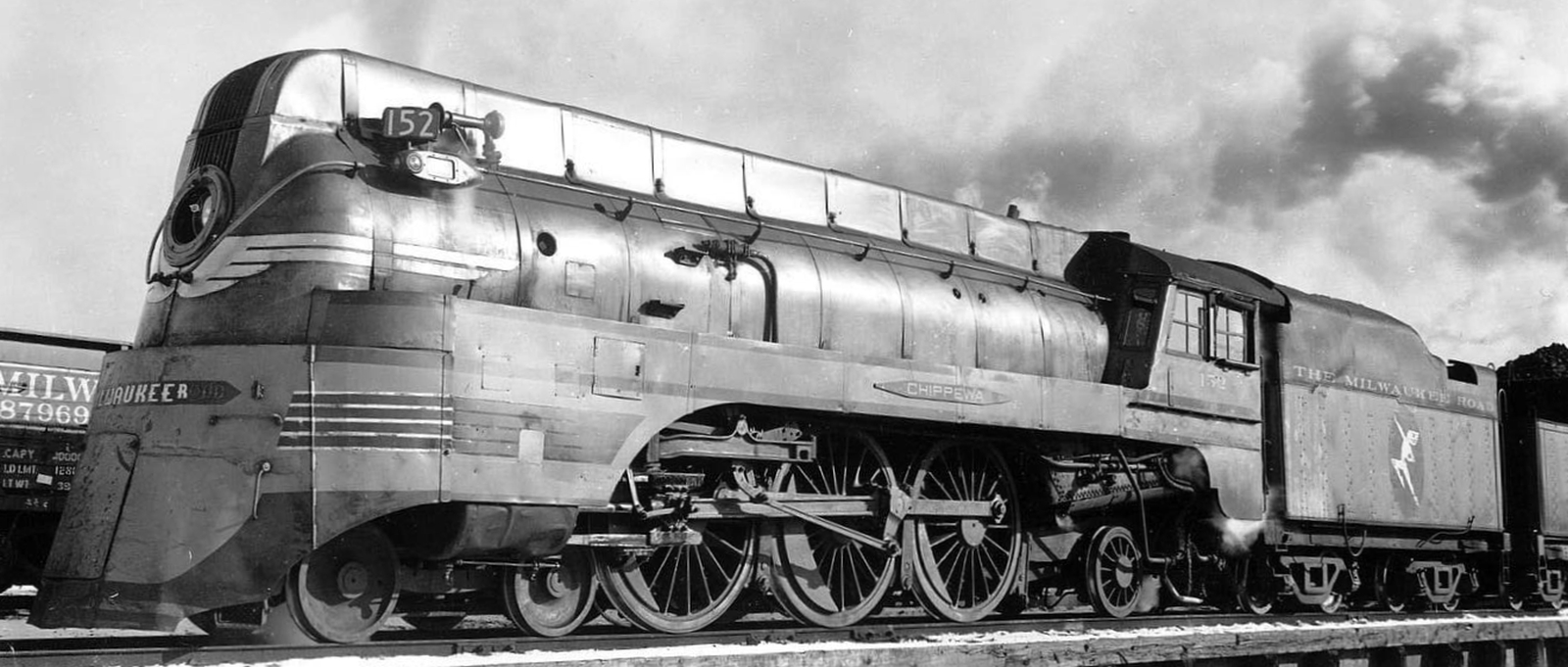 No. 152 with retrofitted streamlining in November 1953 in Madison, Wisconsin