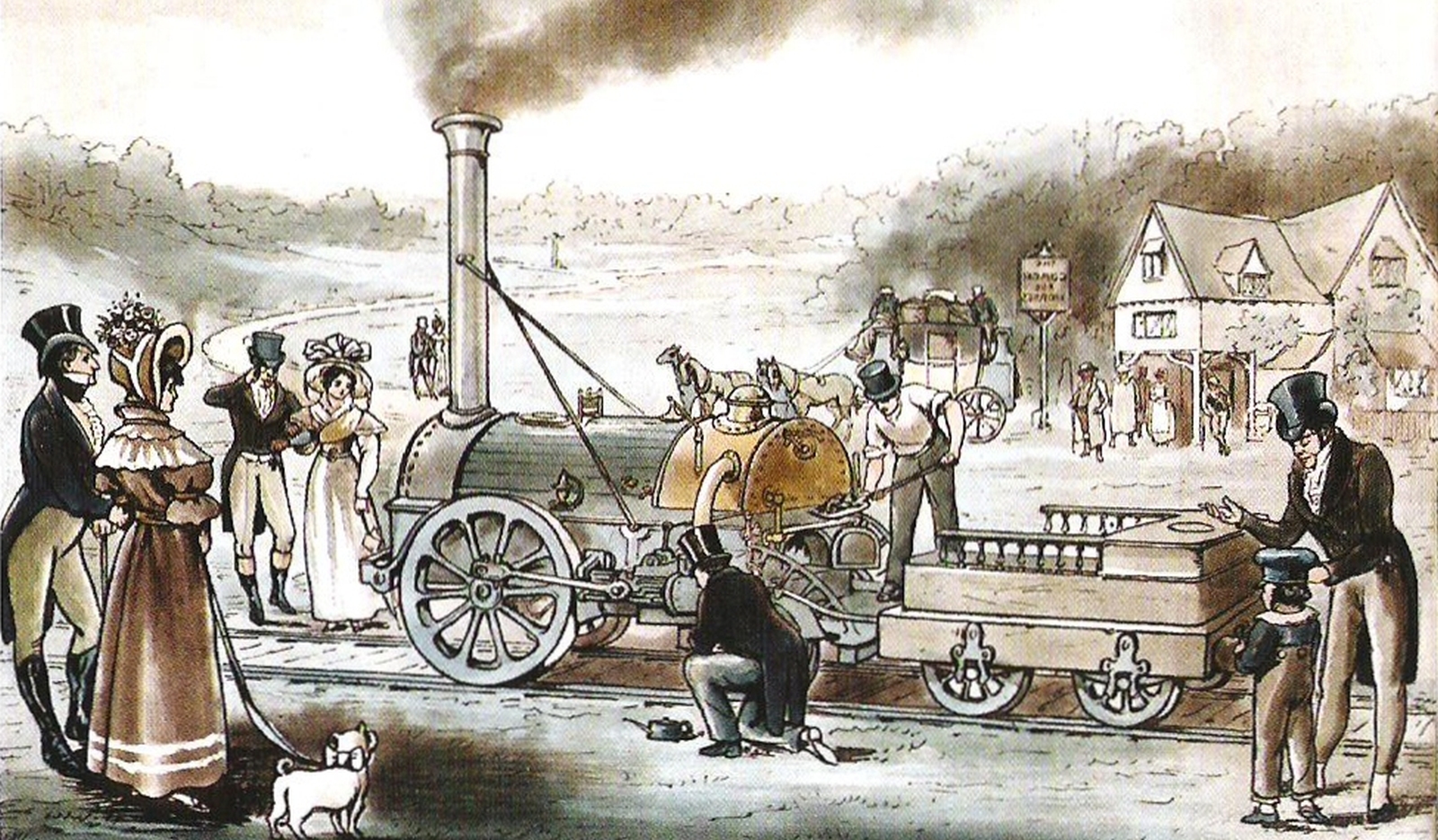 Image of “Northumbrian” that shows the steam chest on top of the fire box