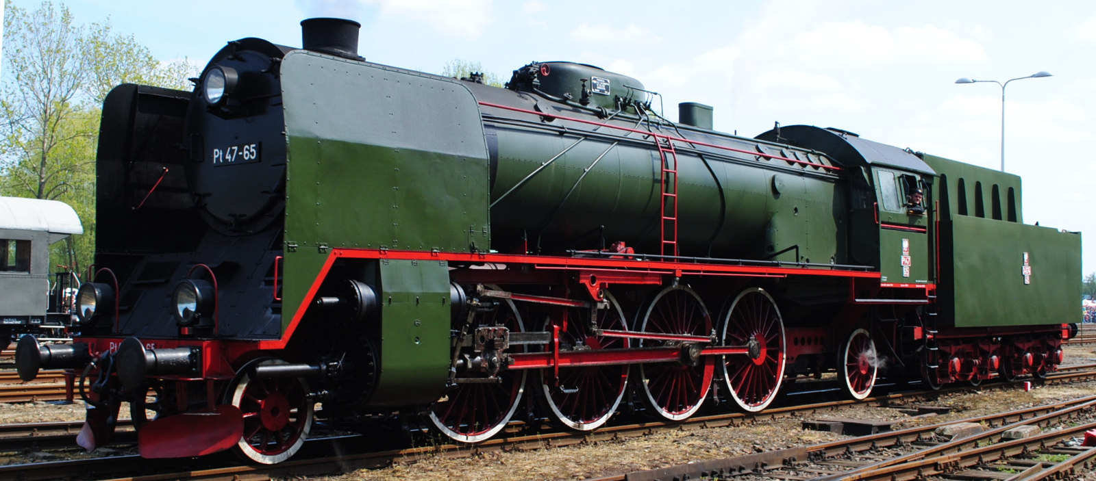 Pt47-65 at a locomotive parade in Wolsztyn in April 2016