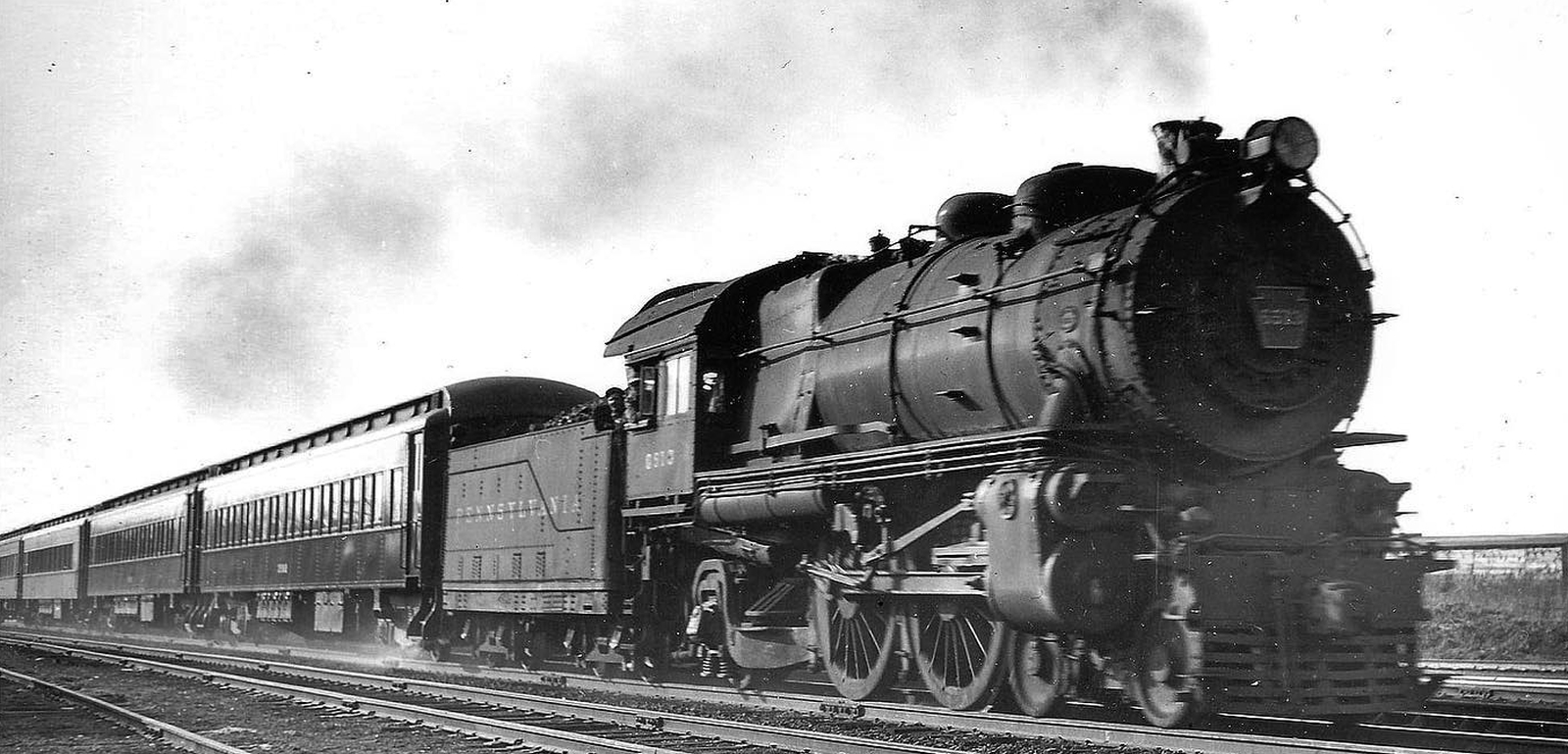 Pennsylvania Railroad Klasse E6s Nr. 6513 im Mai 1949 in Birdsboro, Pennsylvania. Diese Maschine wurde 1914 gebaut und im Mai 1952 ausgemustert.