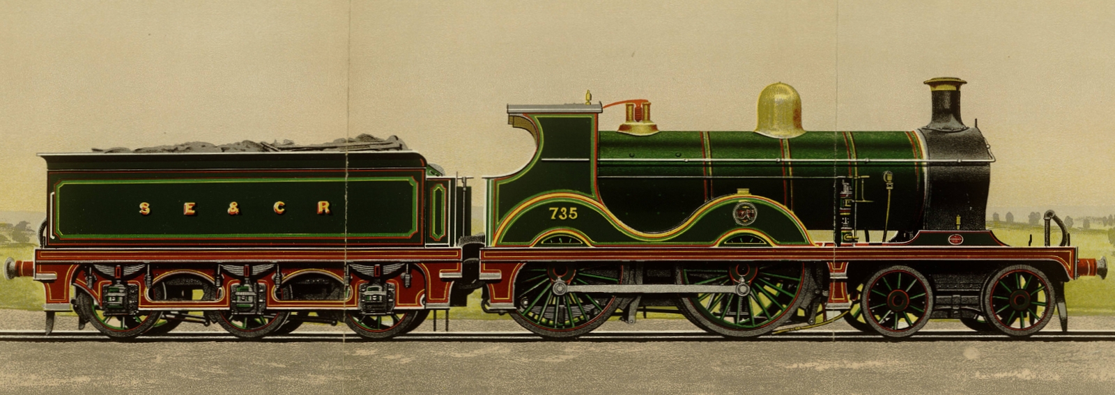 No. 735 with round-topped firebox