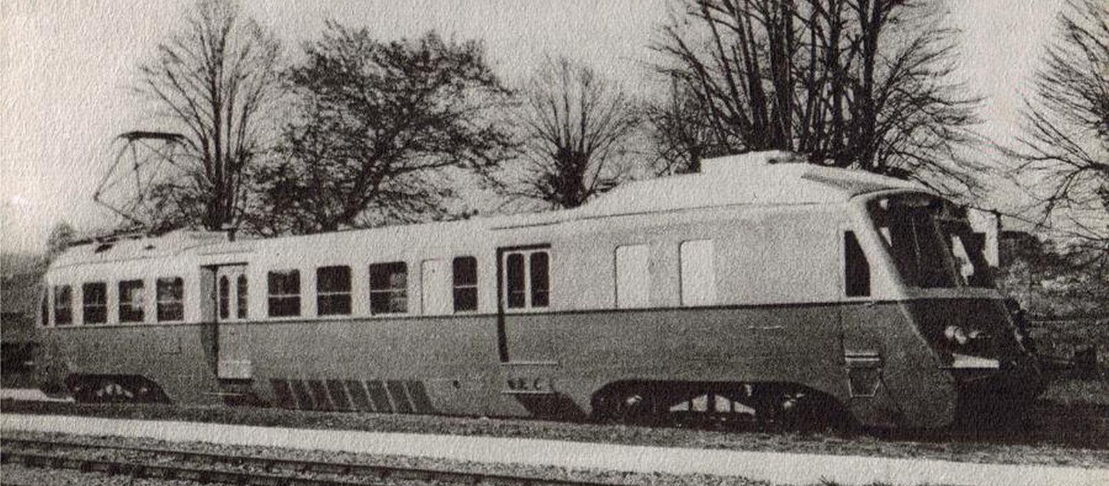 Railcar on an old postcard