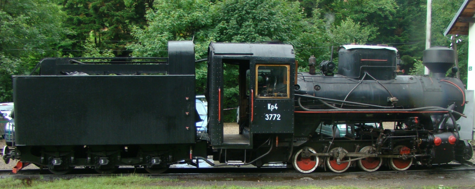 КП-4 No. 3772 of the Bieszczady forest railway in July 2018 at Majdan station