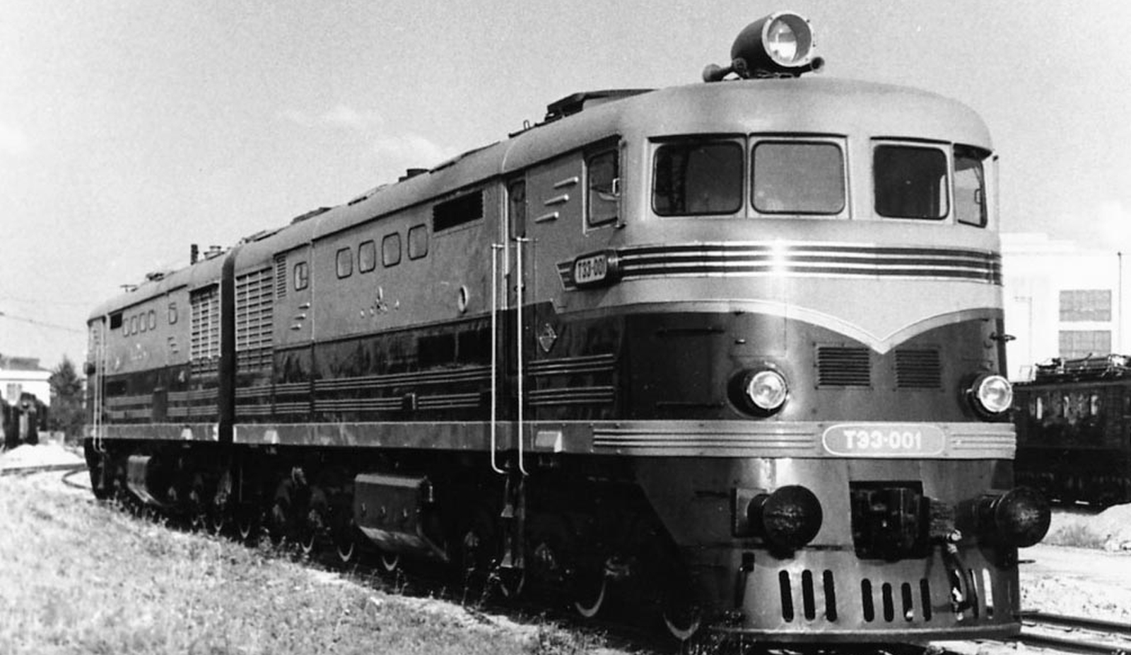 ТЭ3-001 in July 1954 at the Shcherbinka depot