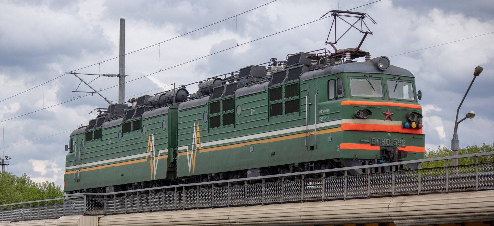 Belarusian ВЛ80<sup>C</sup>-592 in May 2021 in Minsk
