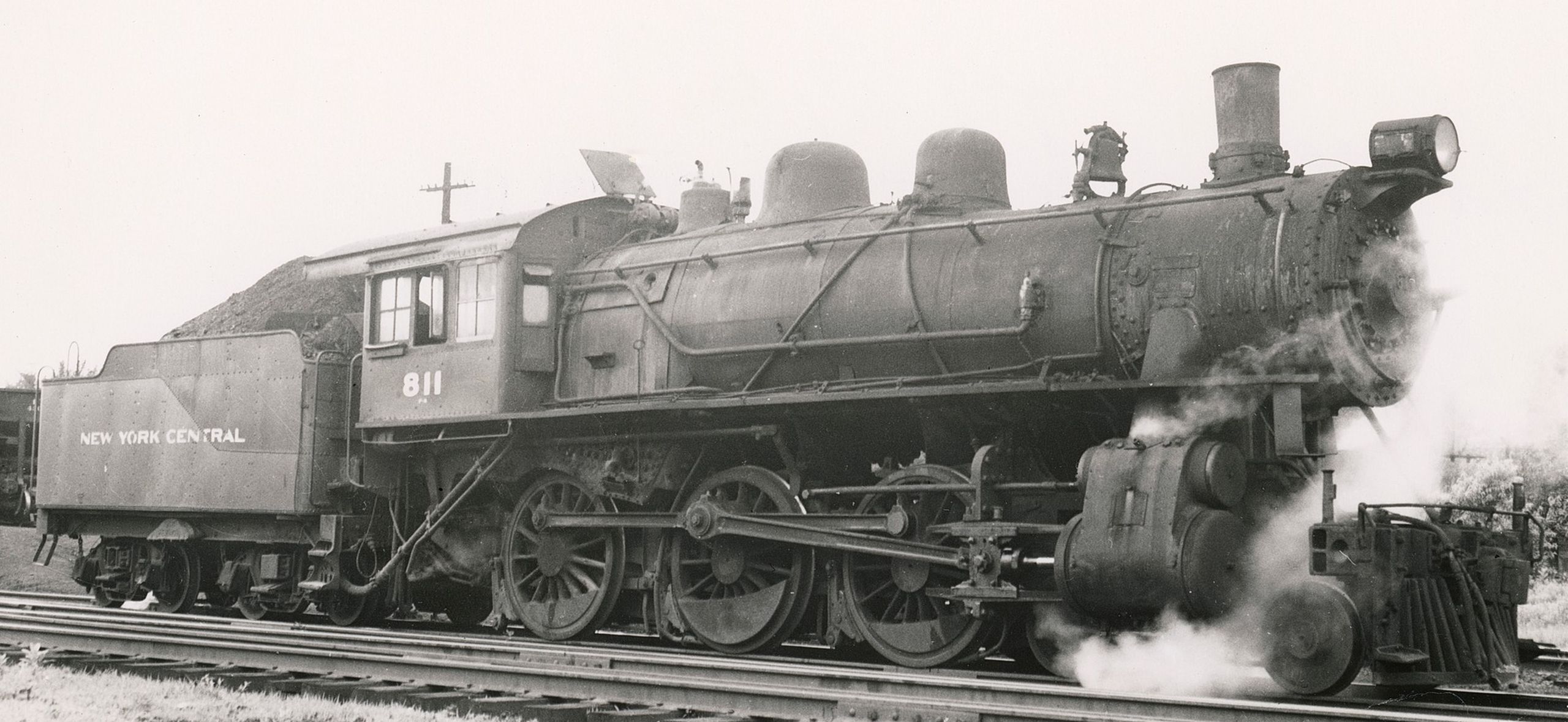 No. 811 after being superheated and with New York Central markings at Oneonta, New York