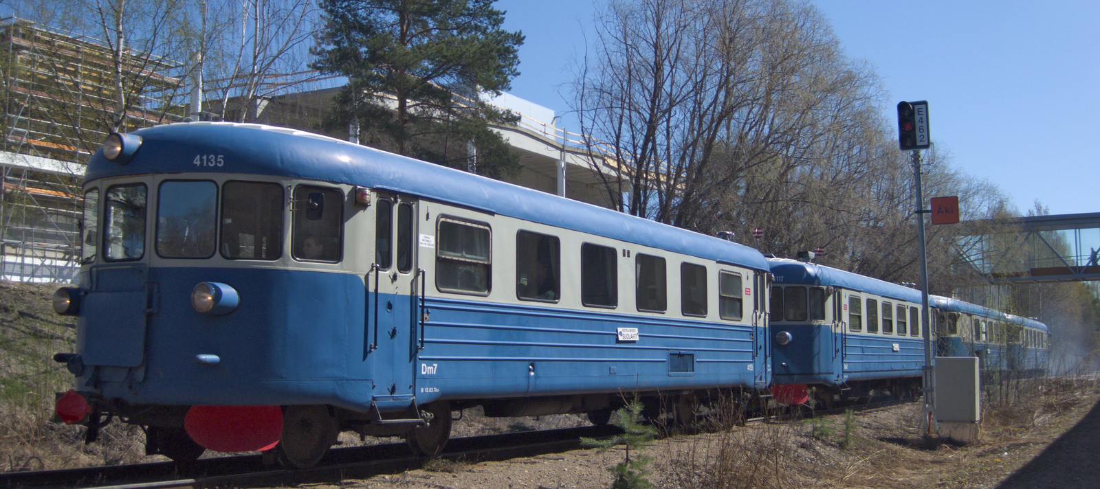 Museum train with four Dm7s in Äänekoski in May 2011