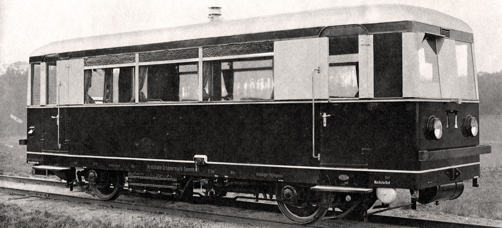 Works photo of the railcar T 01 of the district railway Schönermark-Damme