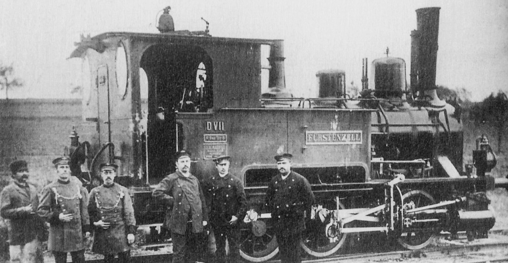 The "Fürstenzell" in April 1894 at the opening of the Erlangen-Bruck - Herzogenaurach line