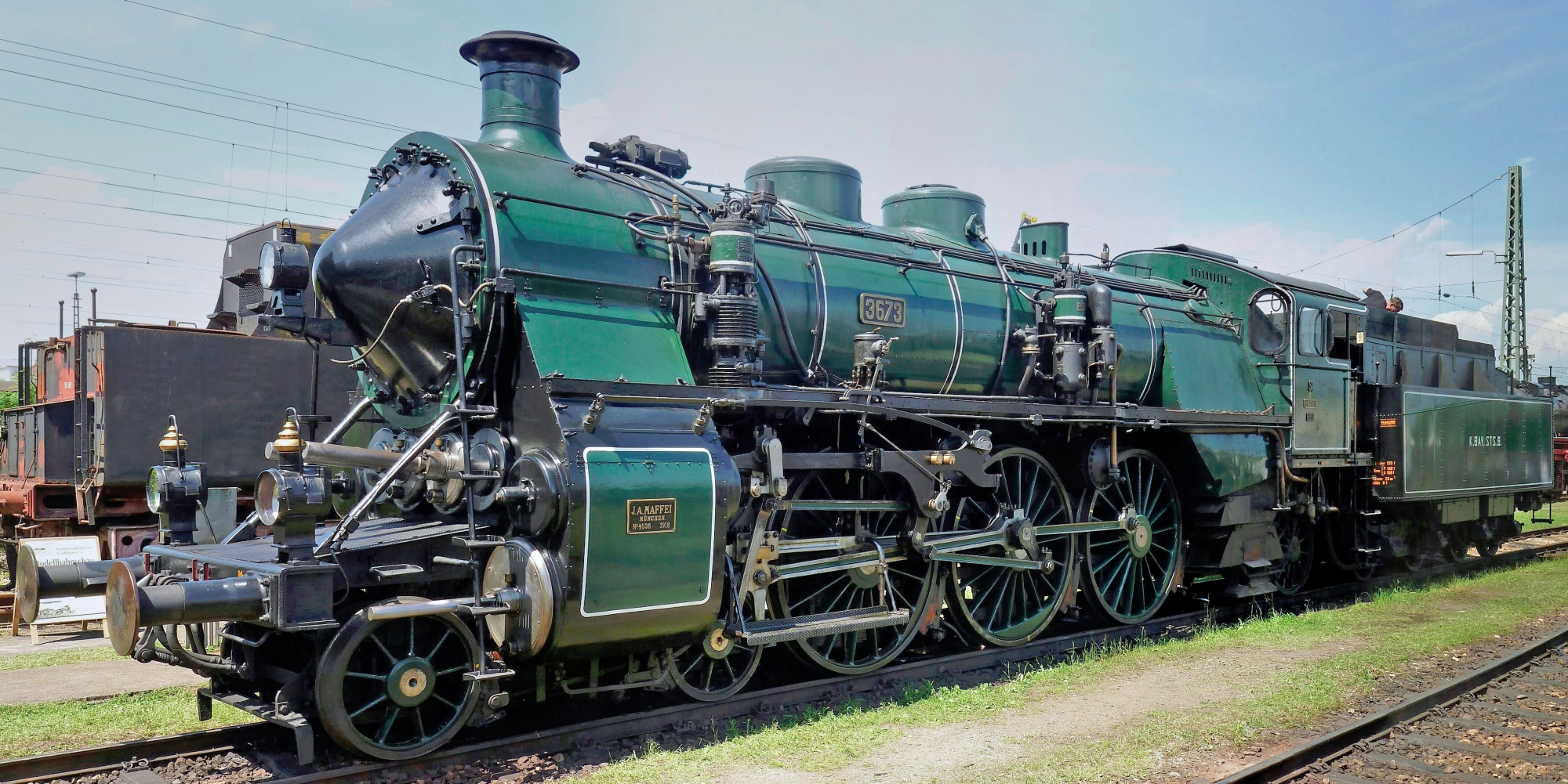 18 478 in the original paint scheme as No. 3673 of the K.Bay.Sts.B.