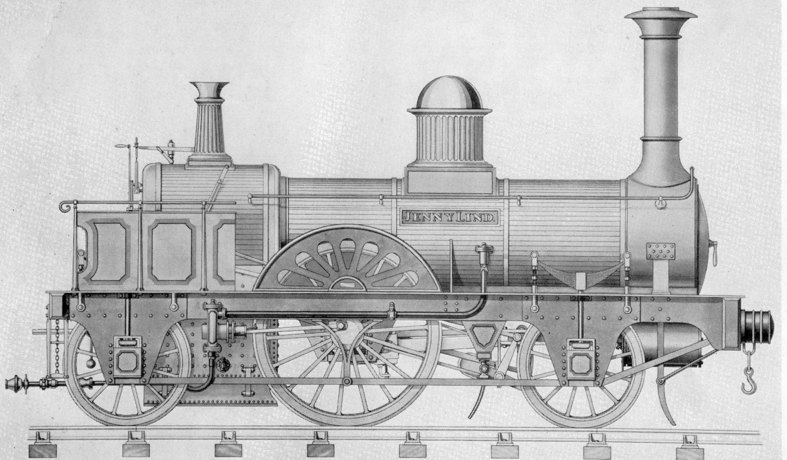 Drawing of the “Jenny Lind”