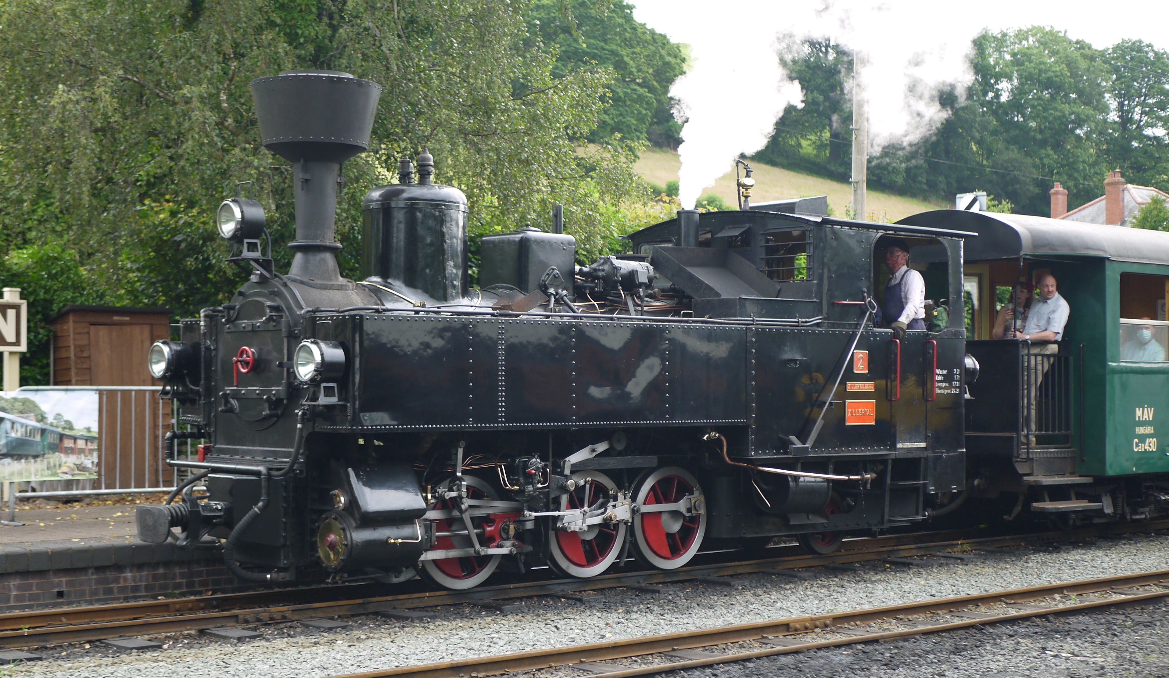 A locomotive of the Zillertalbahn on visit at Llanfair