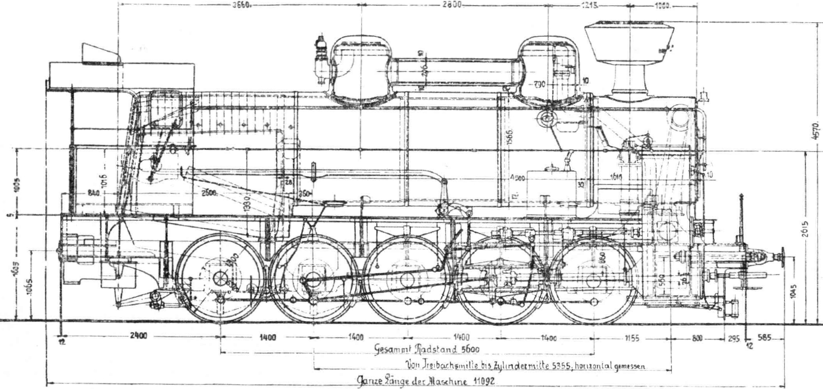 Schematic drawing of the 180.0 with dimensions