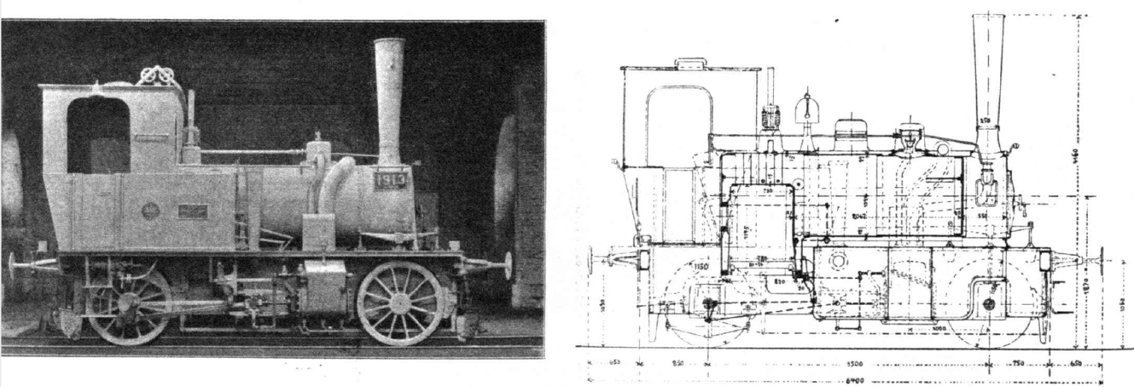 Photo and sectional drawing of the standard design