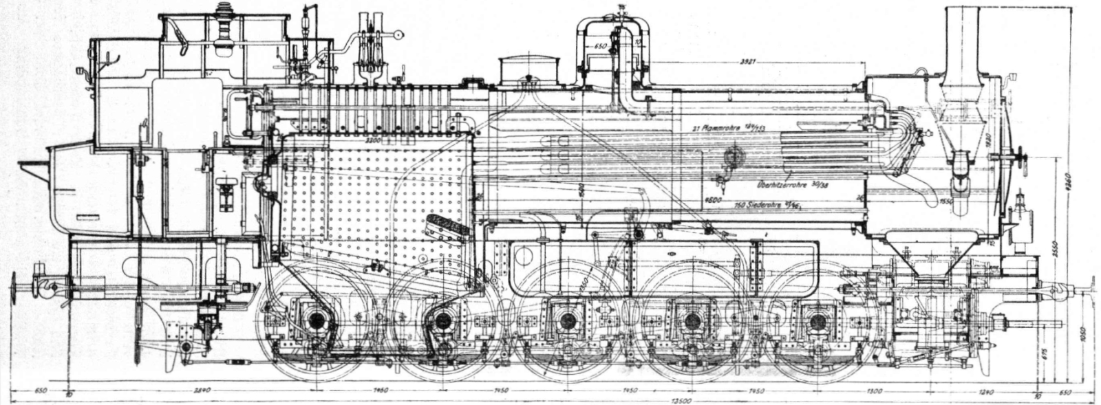 Sectional drawing with meaasurements