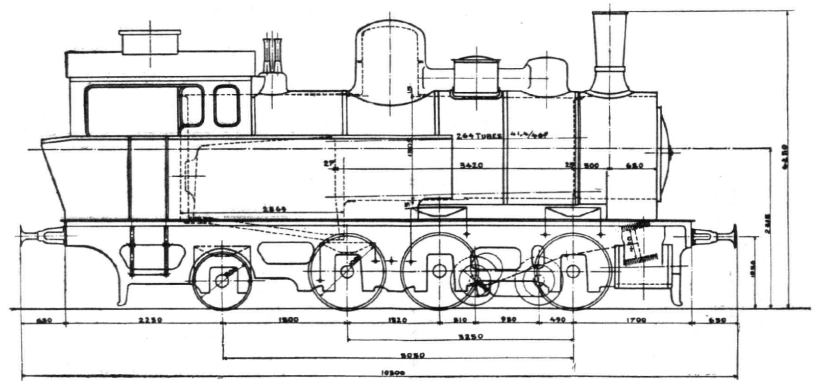 Schematic drawing of the Borsig type with dimensions