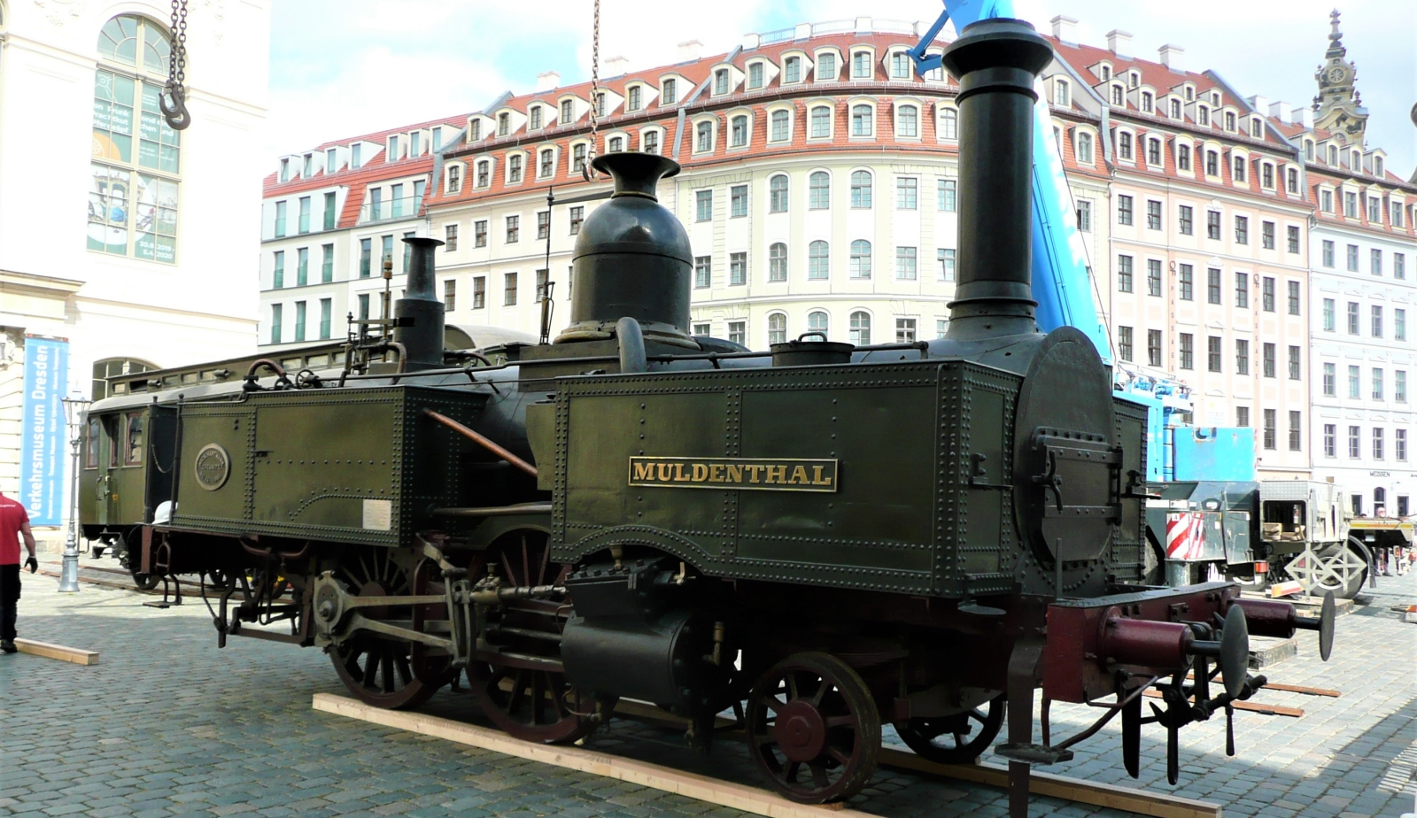 Muldenthal in front of the Dresden Transport Museum