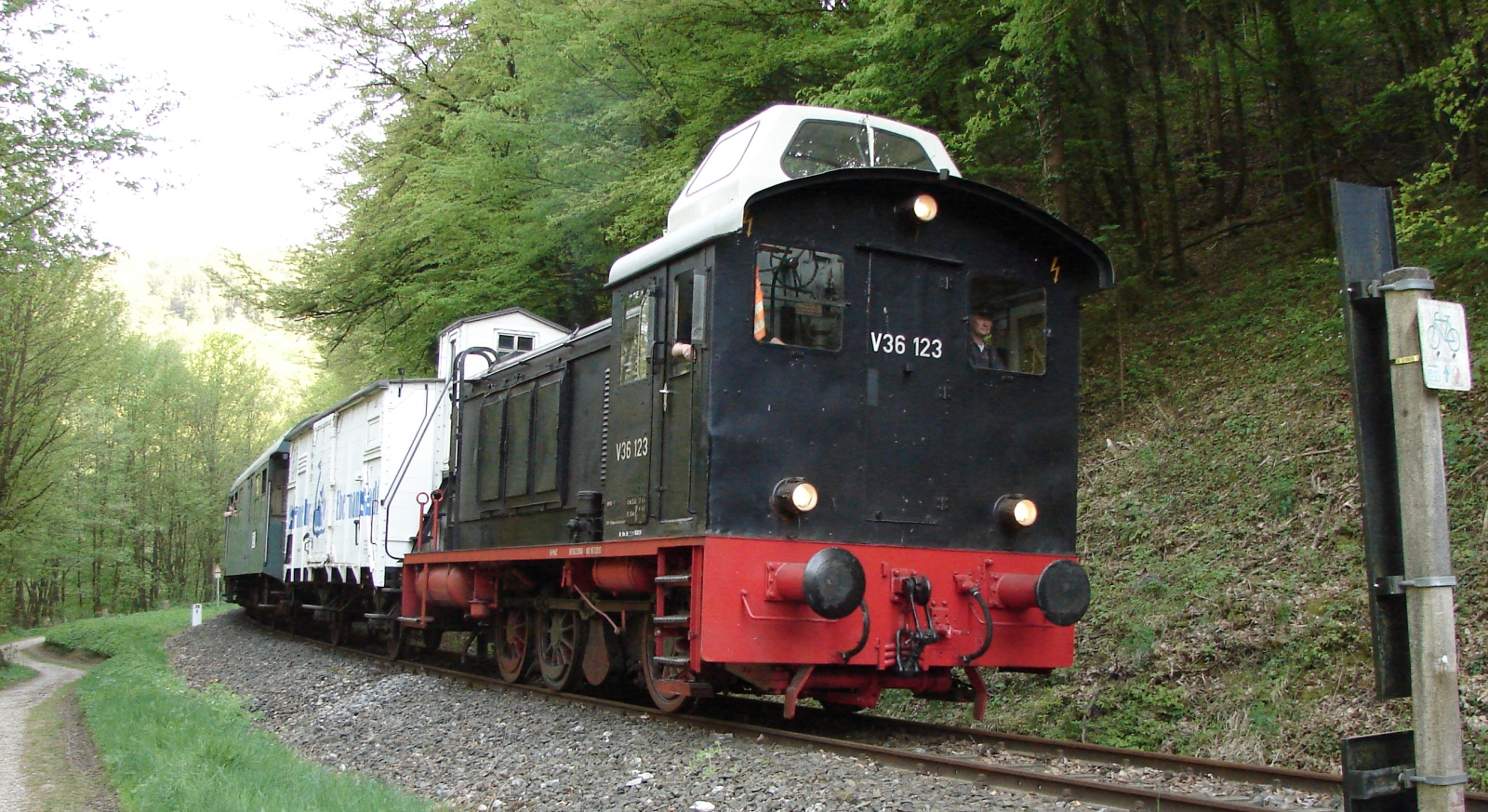 WR 360 C 14 as V 36 123 of the Dampfbahn Fränkische Schweiz with an elevated cab